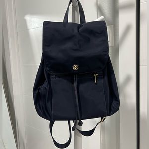Tory Burch Navy Nylon Backpack